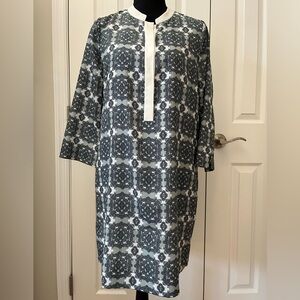 J Crew Medallion Print Shift Dress Size 4
